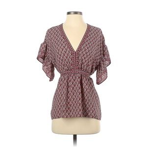 NWT max studio printed short sleeve blouse